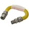 Flextron Gas Line Hose 5/8'' O.D.x12'' Len 1/2" FIPxMIP Fittings Yellow Coated Stainless Steel Flexible FTGC-YC12-12C - alternate 1